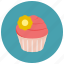 cupcake, flower, frosting, sweets 