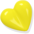 heart, love, yellow 