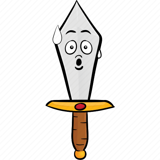 Cartoon, dagger, emoji, knife, smiley, sword icon - Download on Iconfinder