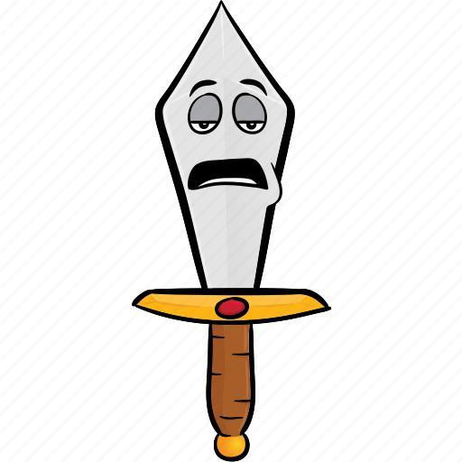 Cartoon, dagger, emoji, knife, smiley, sword icon - Download on Iconfinder