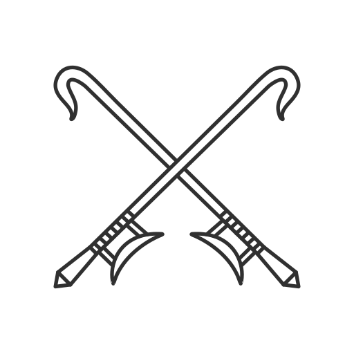 Blade, dao, fu tao, hook sword, shuang gou, twin sword, weapon icon - Download on Iconfinder