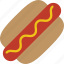 sausage, bun, mustard, hotdog, hot dog, bbq 
