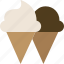 cones, dessert, ice cream, junk food 