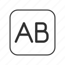 ab, ab button, font, letters, text, type, letter