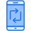 arrows, smartphone, recycle, loading, mobile, sync, refresh 