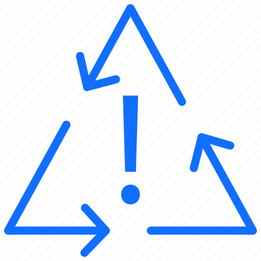 Arrows, recycle, triangle, loading, exclamation mark, sync, refresh icon - Download on Iconfinder