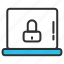 data protection, locked, malware, monitor, system 