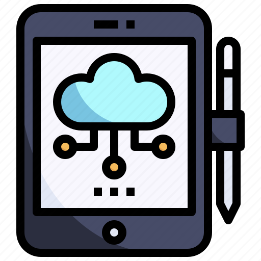 Cloud, computing, privacy, pen, tablet icon - Download on Iconfinder