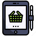 online, shopping, application, tablet, store, basket