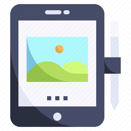 Gallery, photos, applications, taplet, pen, tablet icon - Download on Iconfinder