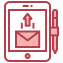 email, communications, tablet, envelope, message