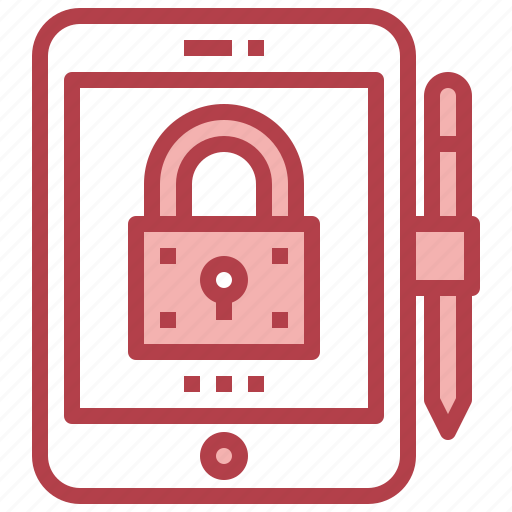 Padlock, protection, security, application, pen, tablet icon - Download on Iconfinder