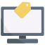 monitor, computer, technology, device, tag, label 