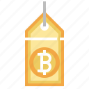 bitcoin, tag, money, price, shopping, sale