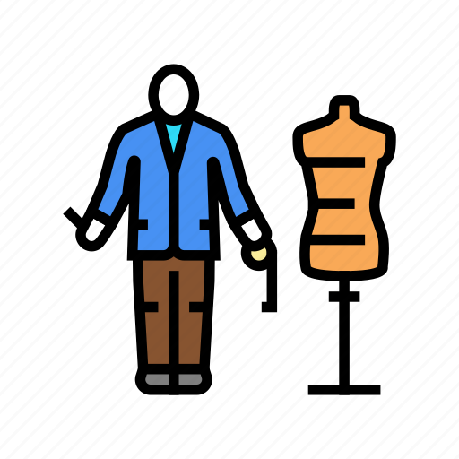 Tailor, business, worker, sewing, occupation, measuring icon - Download on Iconfinder