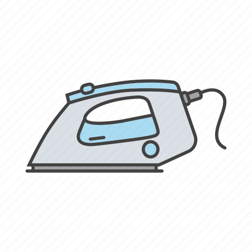 Iron, ironing, press, smoothing, steam, tailoring, tool icon - Download on Iconfinder