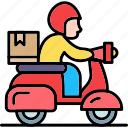delivery, bike, express, massenger, motorcycle