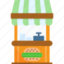 food, stand, booth, street, fastfood