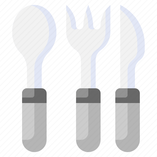 Cutlery, fork, spoon, camping, metal icon - Download on Iconfinder