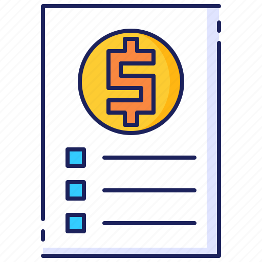 Budget, economy, finance, list, money, paper, plan icon - Download on Iconfinder