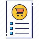 checklist, grocery, list, paper, plan, purchase, shopping