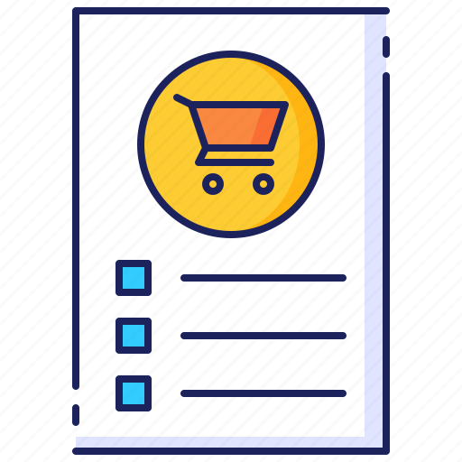 Checklist, grocery, list, paper, plan, purchase, shopping icon - Download on Iconfinder