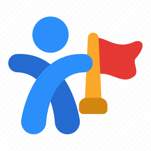 First, flag, leader, man, person, success icon - Download on Iconfinder