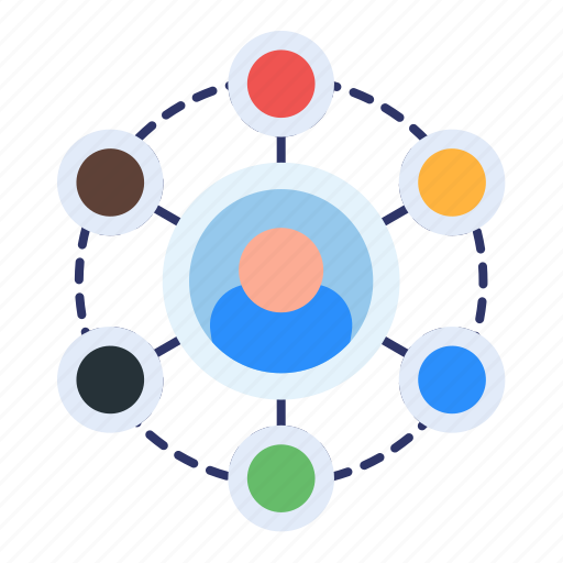 Communication, connect, connection, interaction, link, person, profile icon - Download on Iconfinder