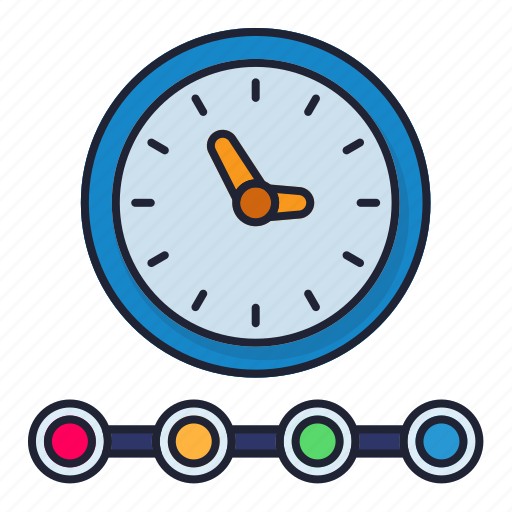 Infographic, line, step, template, time, timeline, clock icon - Download on Iconfinder