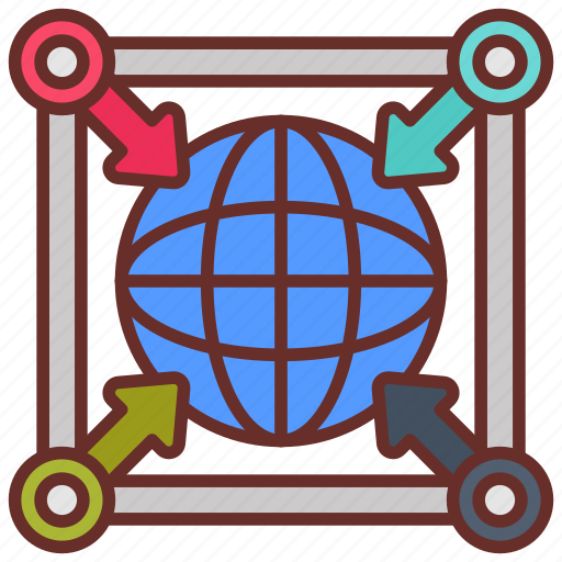 Transform, and, deployment, globe, arrows icon - Download on Iconfinder