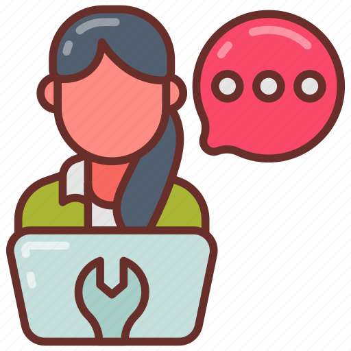 Technical, support, women, engineer, it, expert, girl icon - Download on Iconfinder