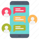 communication, device, mobile, phone, chat, group, discussion, chitchat
