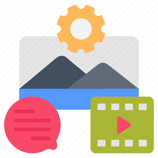 Content, management, data, text, video, file icon - Download on Iconfinder