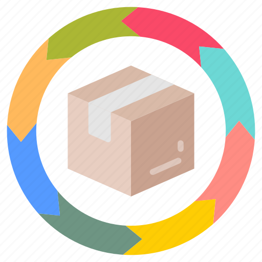 Continuous, delivery, package, parcel, box, cycle icon - Download on Iconfinder