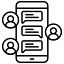communication, device, mobile, phone, chat, group, discussion, chitchat