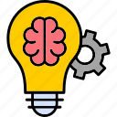 creative, thinking, head, idea, light, bulb, solution