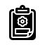 clipboard, task, education, gear, document, report, test 