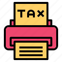 tax, files, receipt, print, printer, paper, document