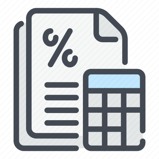 Fee, tax, loan, contract, document, calculator, percentage icon - Download on Iconfinder