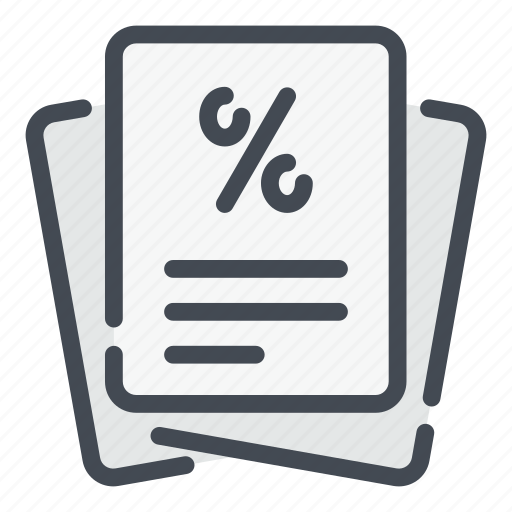 Fee, loan, tax, percentage, document, agreement icon - Download on Iconfinder