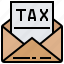 letter, mail, notification, payment, tax 