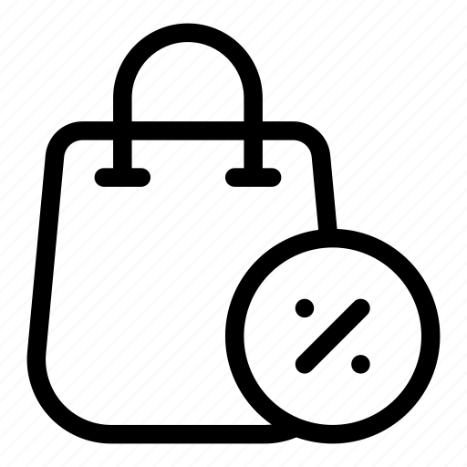 Shopping bag, commerce and shopping, offer, shopper, percentage, percent, sales icon - Download on Iconfinder