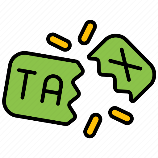 Broken, crack, tax, finance, business, money, accounting icon - Download on Iconfinder