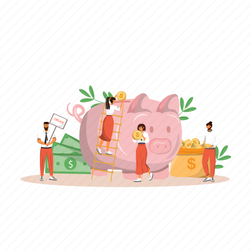 Piggybank, saving, money, cash, bank, coin illustration - Download on Iconfinder