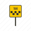 car, pole, signboard, taxi, transport, transportation, vehicle 