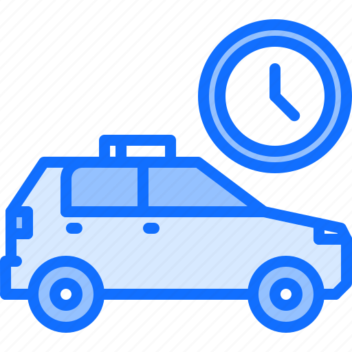 Clock, time, car, transport, taxi, driver icon - Download on Iconfinder