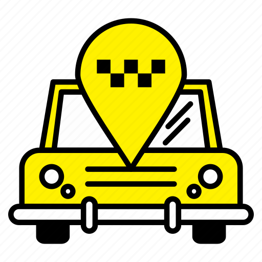 Car, location, pin, taxi, transport icon - Download on Iconfinder