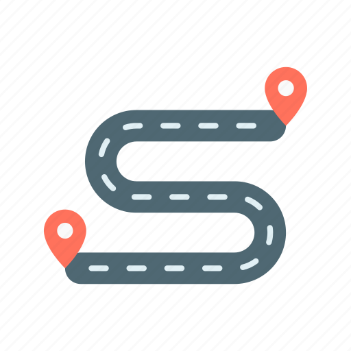 Pathway, road, direction, location, map icon - Download on Iconfinder