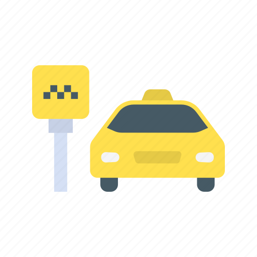 Taxi stop, cab, vehicle, signal, traffic icon - Download on Iconfinder