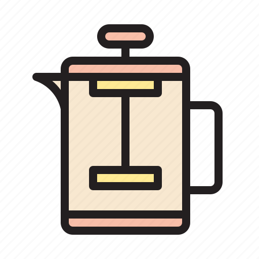 French press, barista, coffee, maker, cafe, shop icon - Download on Iconfinder